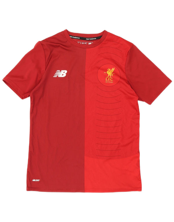 Top majica kratkih rukava New Balance Boys Liverpool Graphic 10-11 Years Red Colourblock