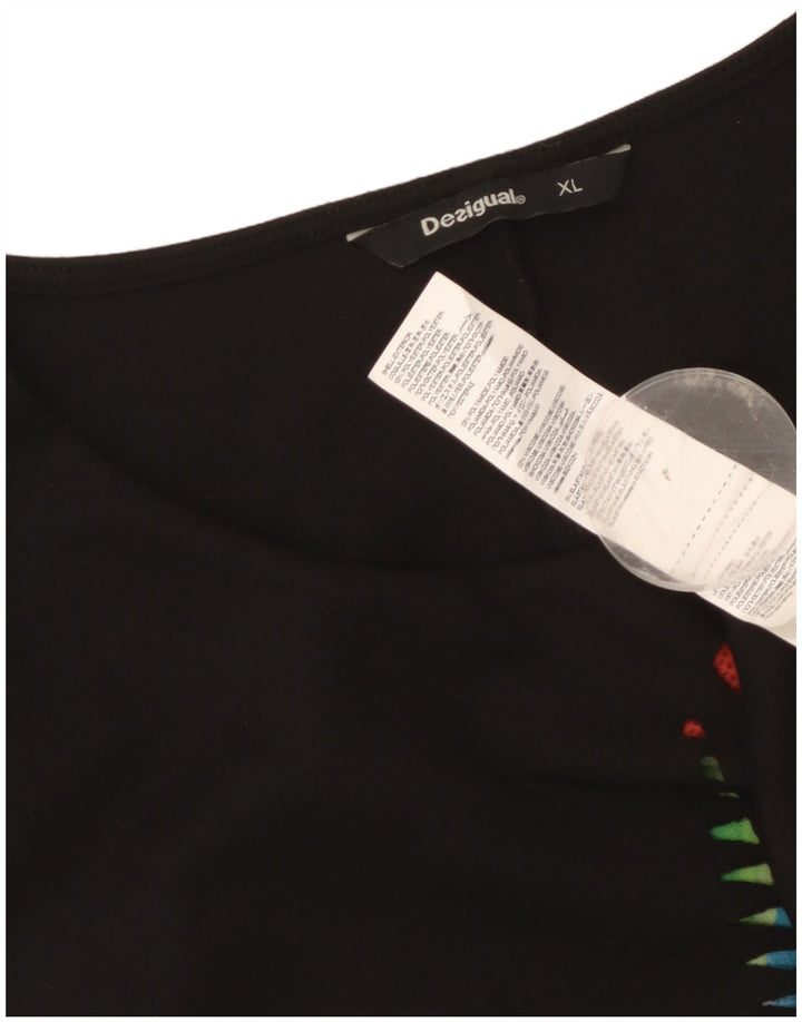 Desigual ženska plašt haljina s grafičkim motivima UK 18 XL crna geometrijska poliesterska