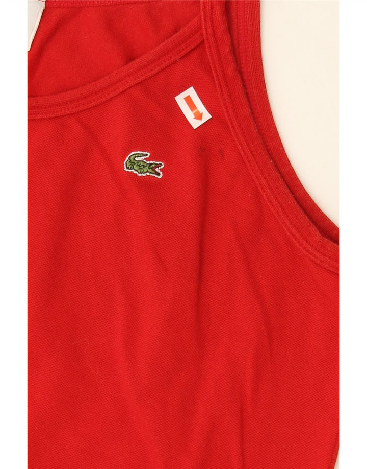 LACOSTE Womens Cami Top Size 44 Large Red Vintage Lacoste and Second-Hand Lacoste from Messina Hembry 