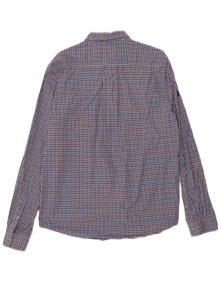 Superdry muška majica standardnog kroja XL plavi pamuk od ginghama