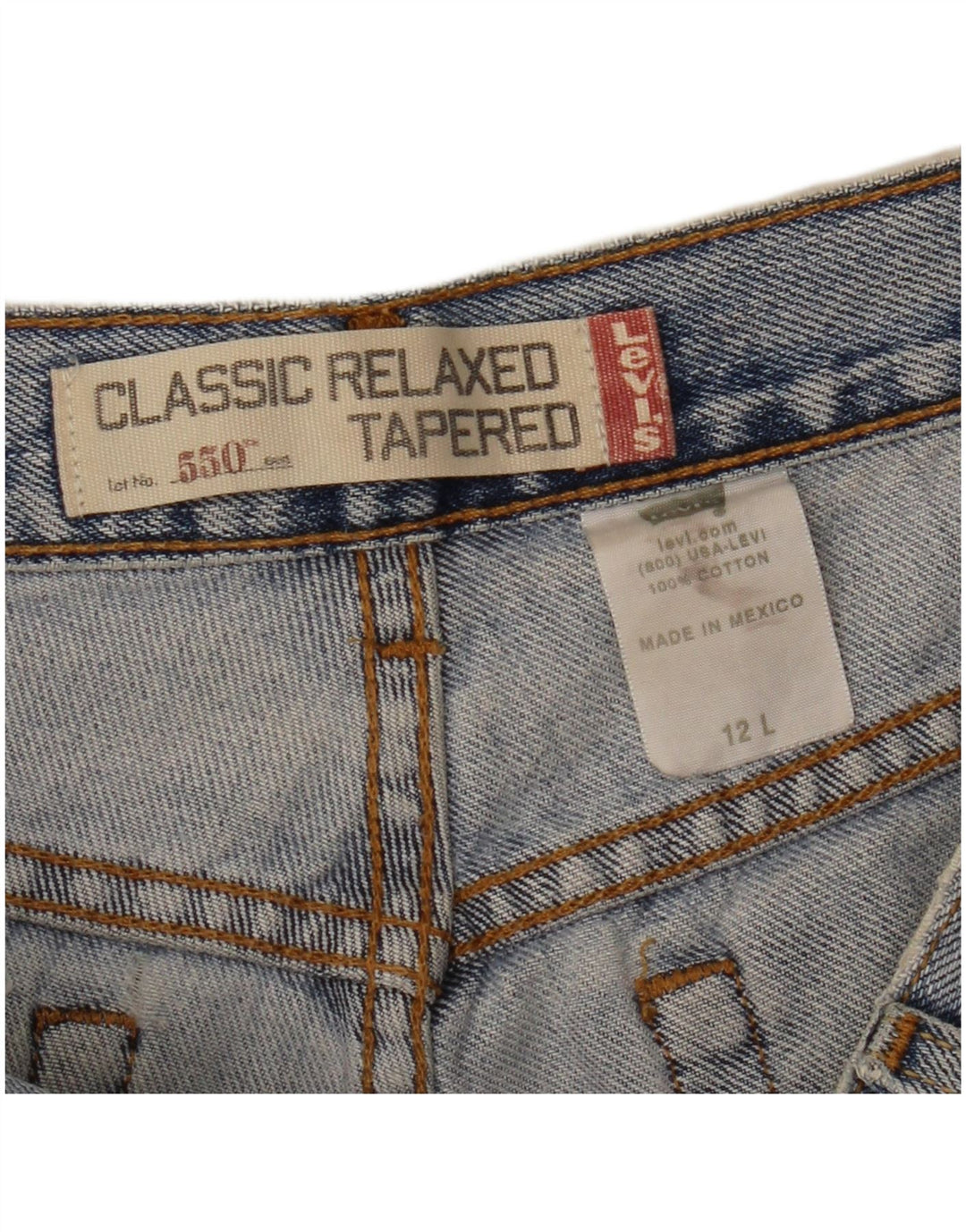 LEVI'S Ženske 550 kratke traper hlače US 12 Large W30 Plave