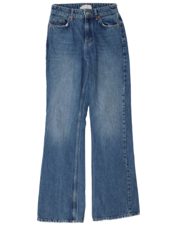 TOPSHOP Ženske Bootcut traperice W26 L32 Plavi pamuk