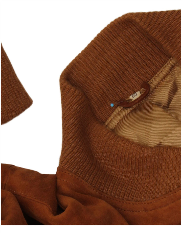 VINTAGE muška bomber jakna od brušene kože UK 38 Srednje smeđa