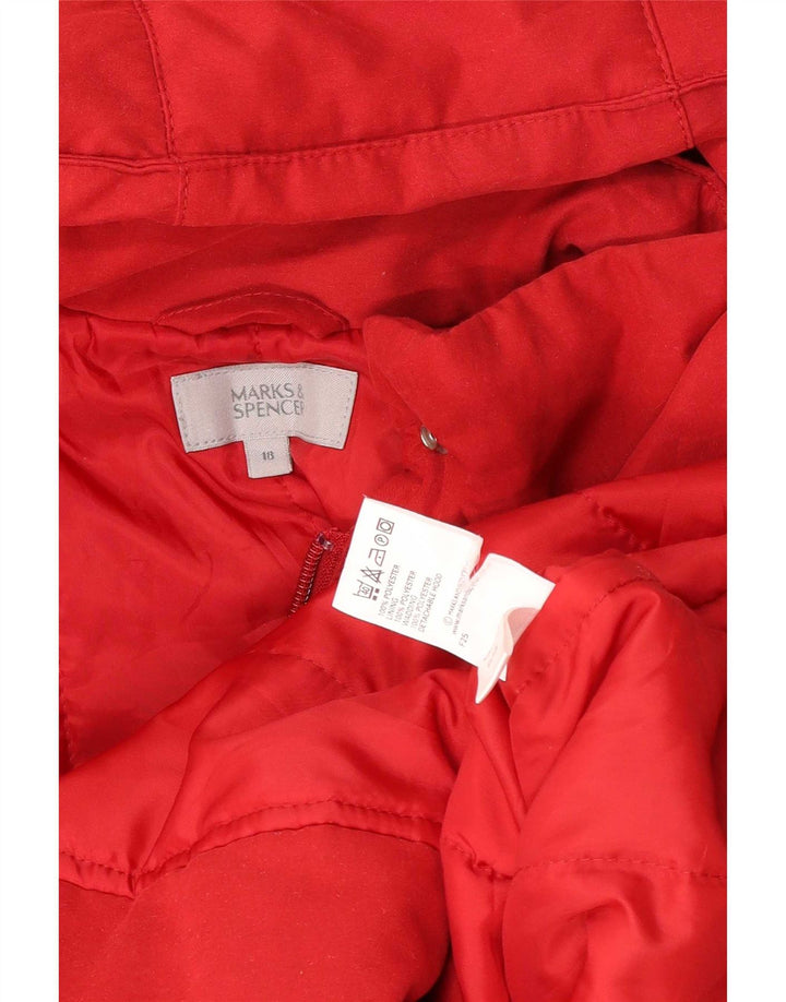 Marks & Spencer ženska vjetrovka s kapuljačom UK 18 XL crvena poliester