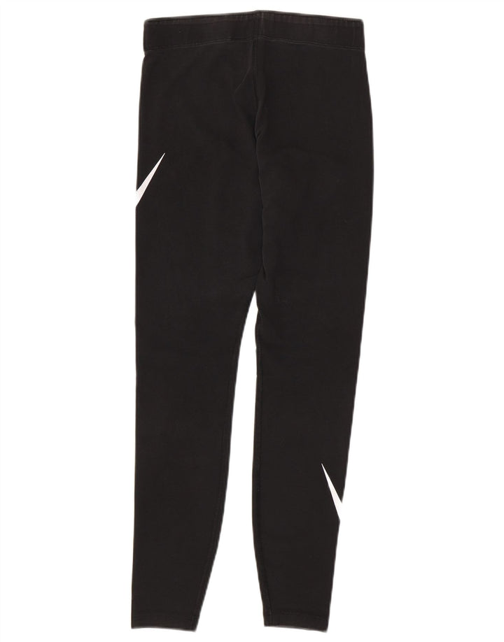 NIKE ženske grafičke tajice UK 8 male crne pamučne