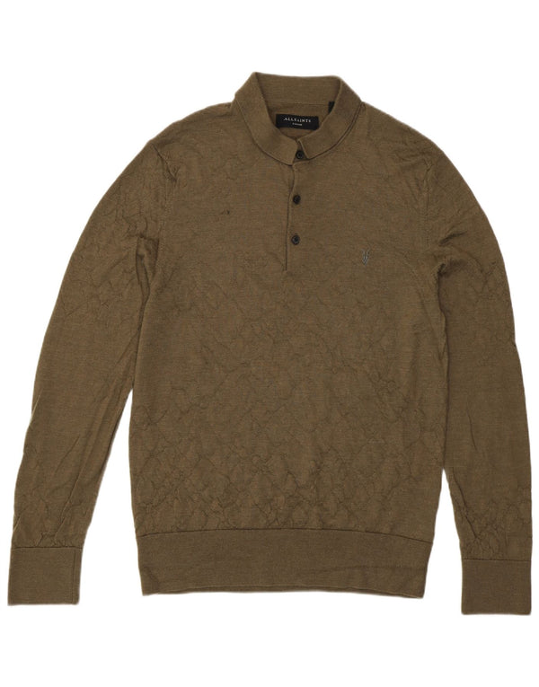 Svi sveti muški pulover s polo ovratnikom XL kaki boje