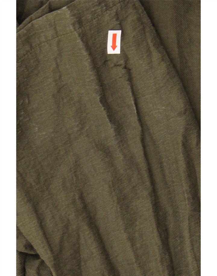ZARA Womens Jumpsuit UK 18 XL Khaki Lyocell