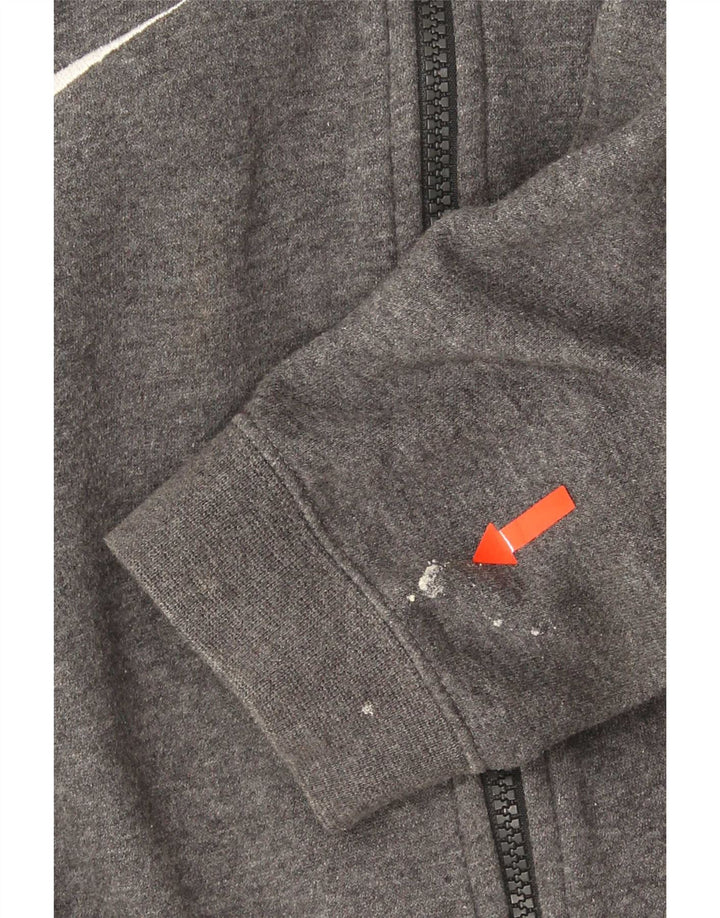 Nike muški pulover s kapuljačom na patentni zatvarač mali sivi pamuk