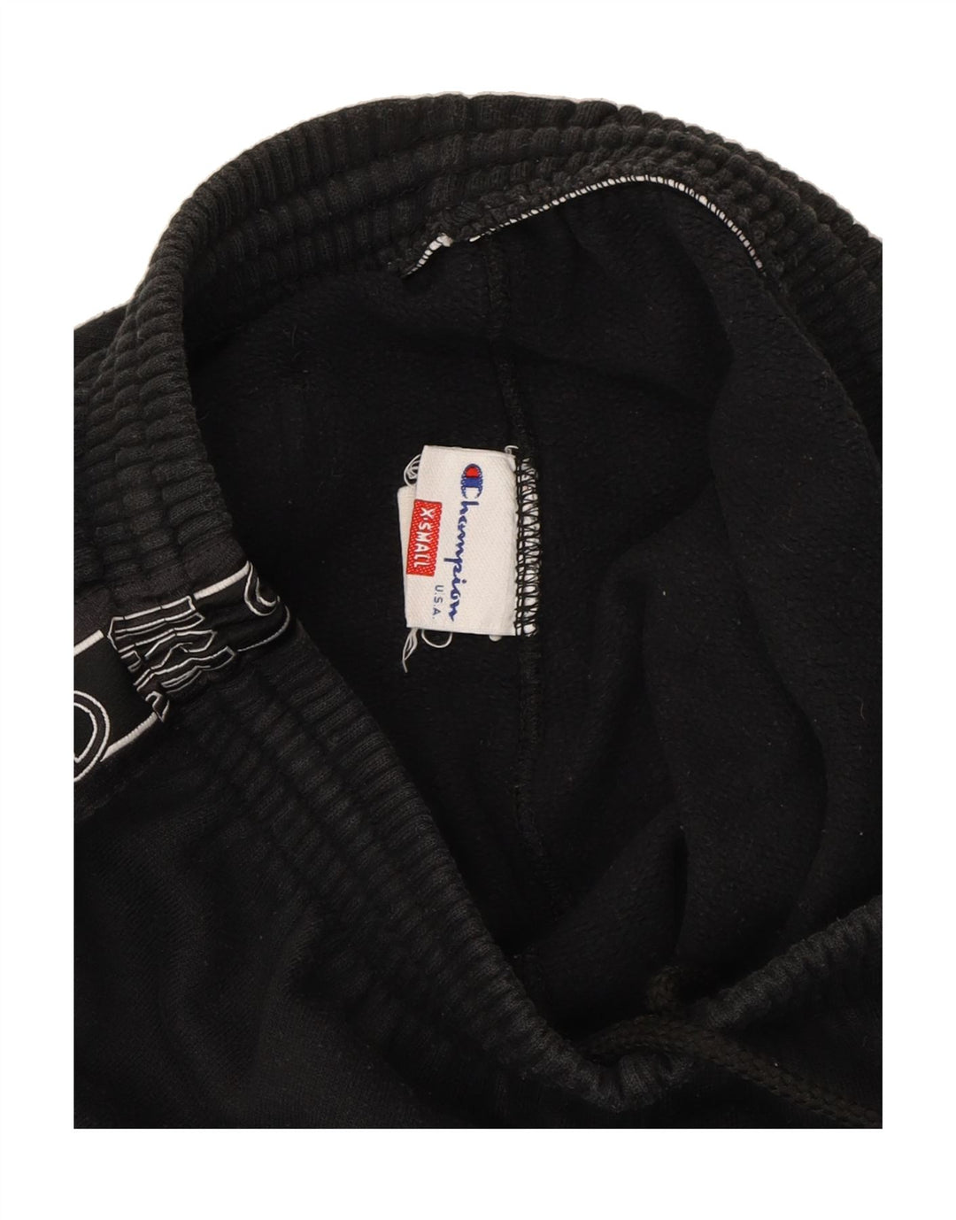CHAMPION Mens Graphic Tracksuit Trousers XS  Black Vintage Champion and Second-Hand Champion from Messina Hembry 