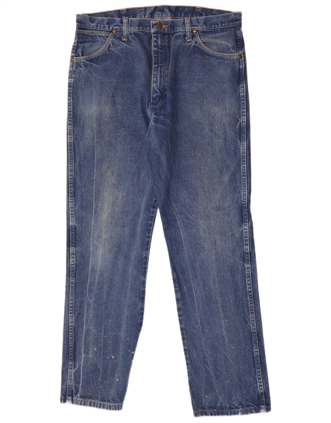 Wrangler muške ravne traperice W36 L32 plavi pamuk