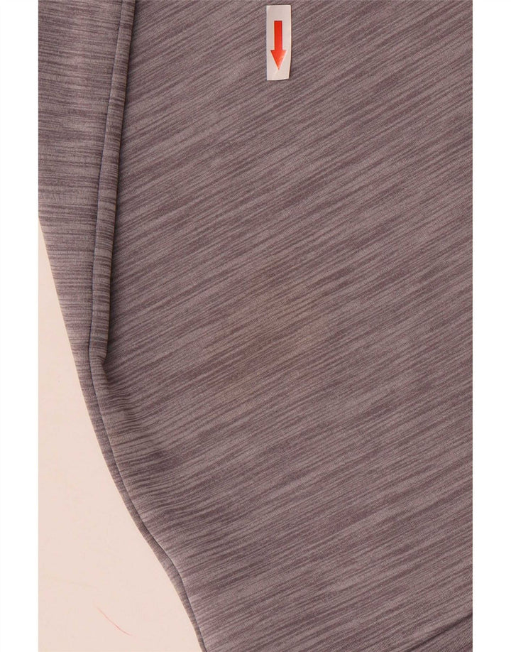 Nike Dri Fit majica s patentnim izrezom i gornji dio trenirke XL sivi flekasti poliester