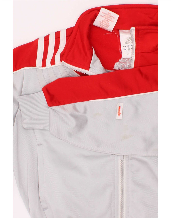 Gornja jakna od trenirke Adidas za dječake 5-6 godina u sivoj boji