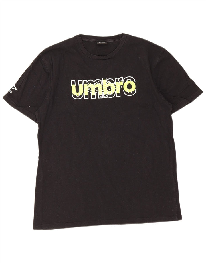Umbro muška grafička majica kratkih rukava Srednji crni pamuk