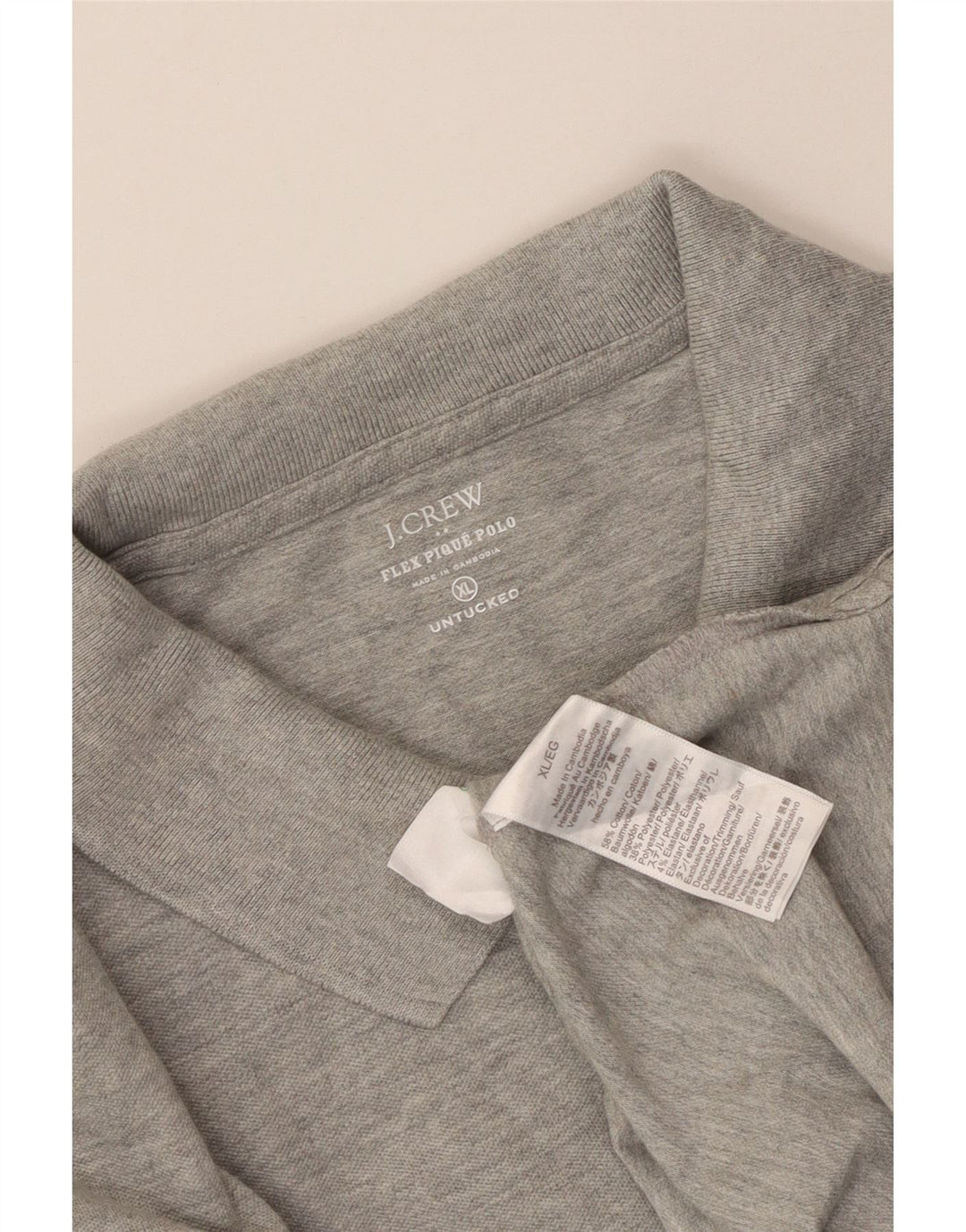 J. Crew muška polo majica XL sivi flekasti pamuk