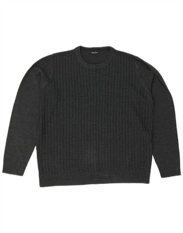 JAMES PRINGLE Muški pulover s okruglim izrezom Veliki zeleni akril