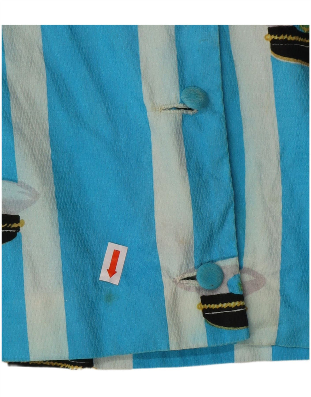 VINTAGE Ženska košulja bez rukava UK 16 Velike plave pruge