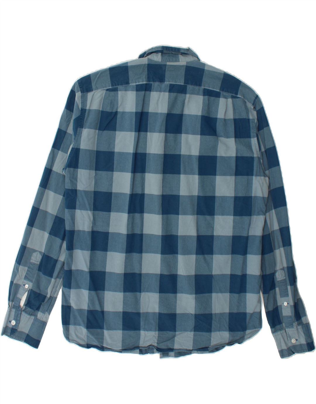 J. CREW Mens Slim Shirt Large Blue Check Cotton Vintage J. Crew and Second-Hand J. Crew from Messina Hembry 
