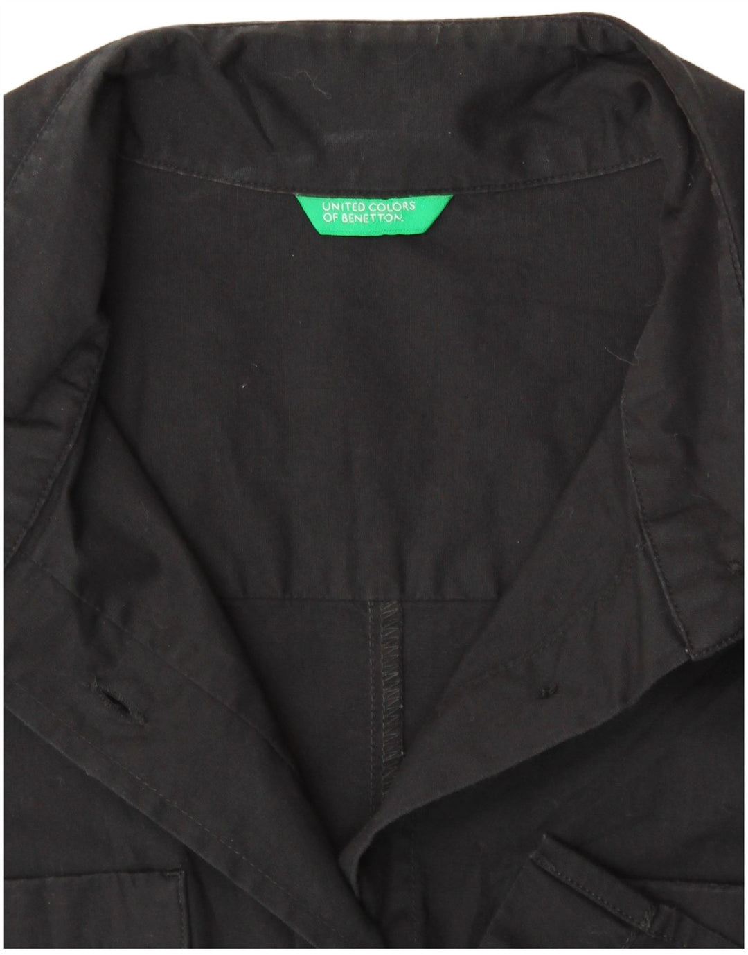 BENETTON Ženska košulja kratkih rukava UK 12 srednje crna