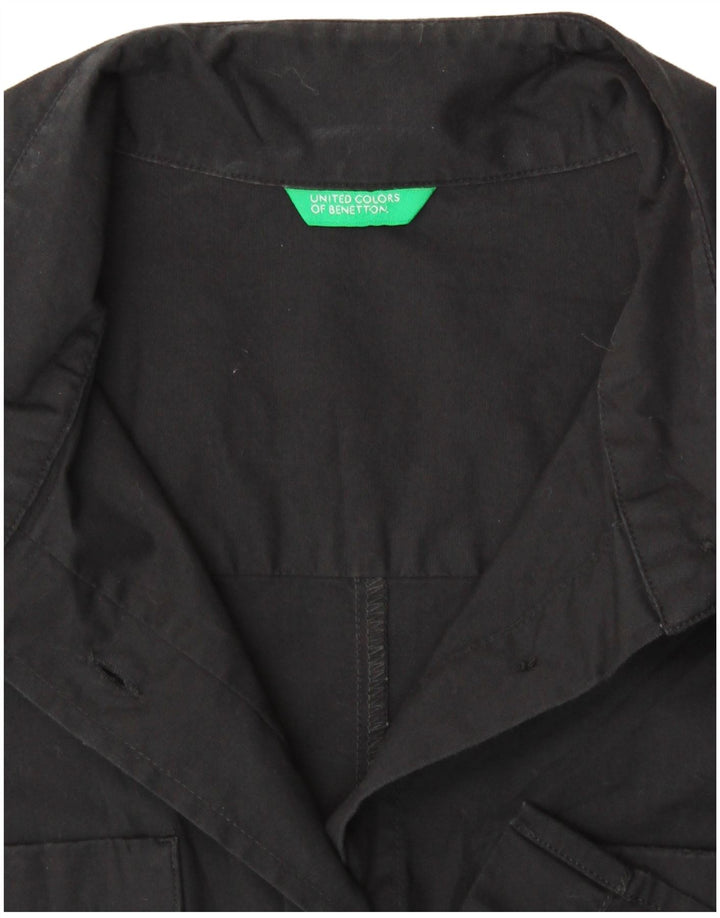 BENETTON Ženska košulja kratkih rukava UK 12 srednje crna