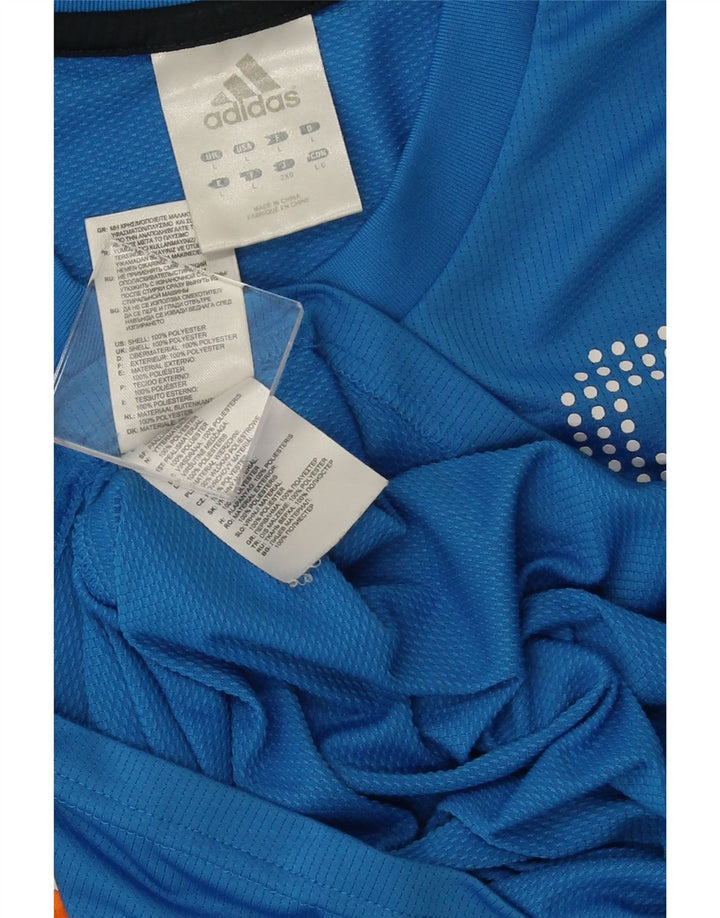 ADIDAS muška majica kratkih rukava s grafičkim motivima, veliki plavi poliester