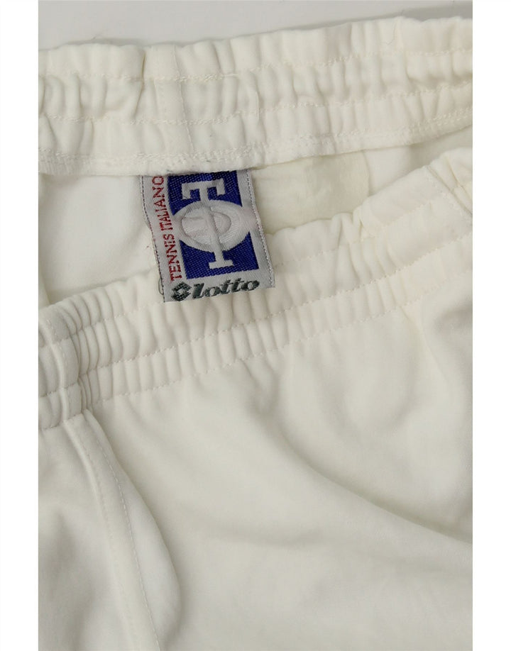 LOTTO Womens Sport Shorts UK 12 Medium White Vintage Lotto and Second-Hand Lotto from Messina Hembry 