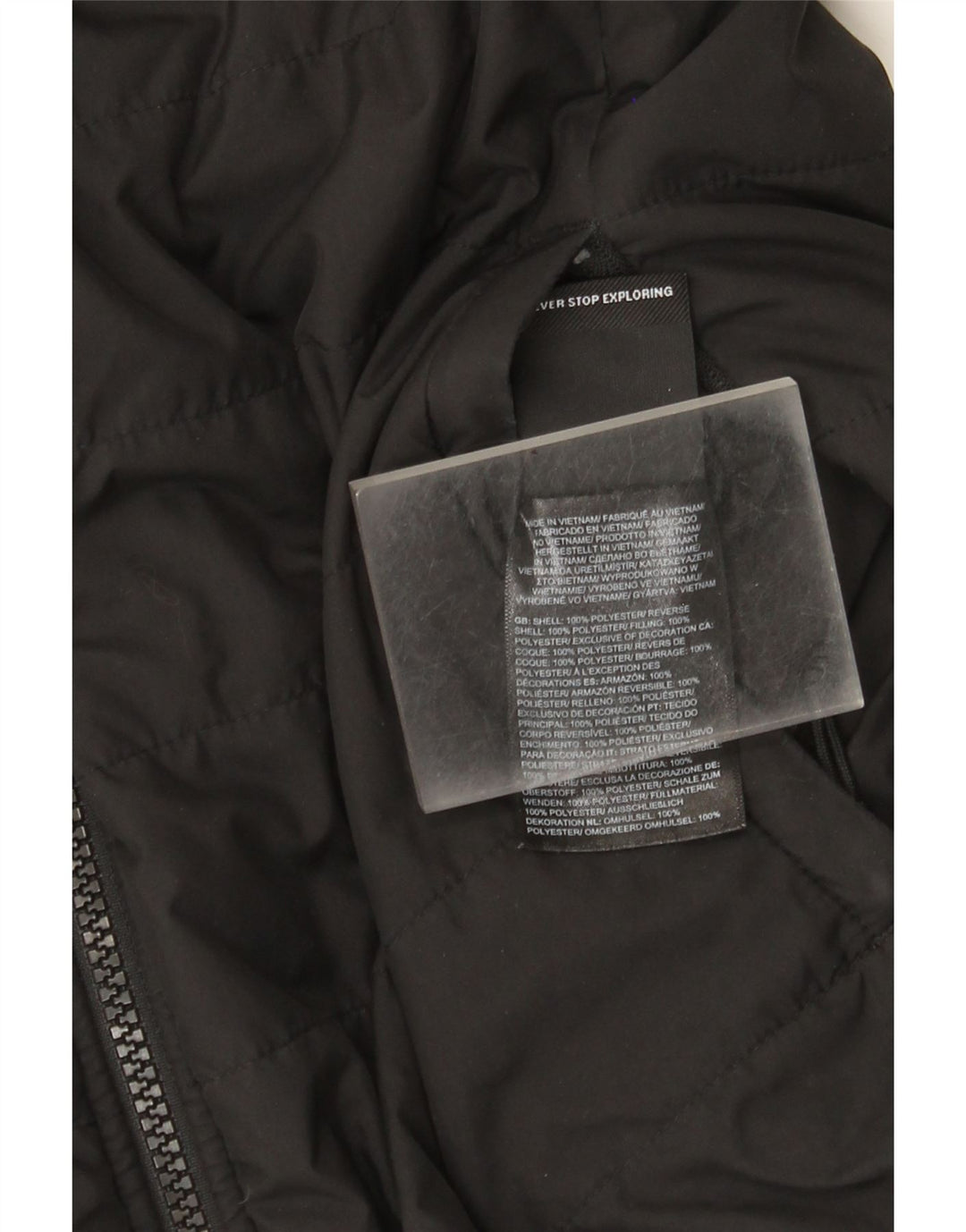 The North Face ženska reverzibilna podstavljena jakna UK 14 srednji crni poliester