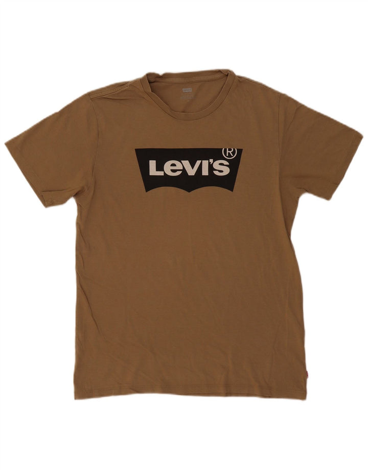 Levi's muška majica kratkih rukava srednje veličine, bež pamuk