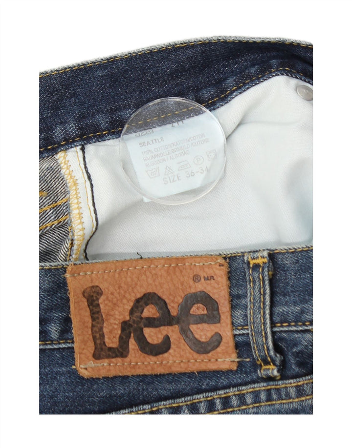 Lee Mens Seattle Straight Jeans W36 L28 Plavi pamuk
