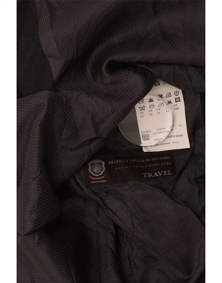 Hugo Boss muška jakna s 2 gumba IT 52 XL siva djevičanska vuna