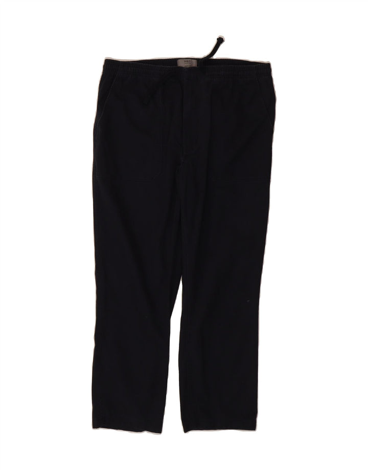 MARKS & SPENCER Mens Regular Chino Trousers W33 L26 Navy Blue Cotton Vintage Marks & Spencer and Second-Hand Marks & Spencer from Messina Hembry 