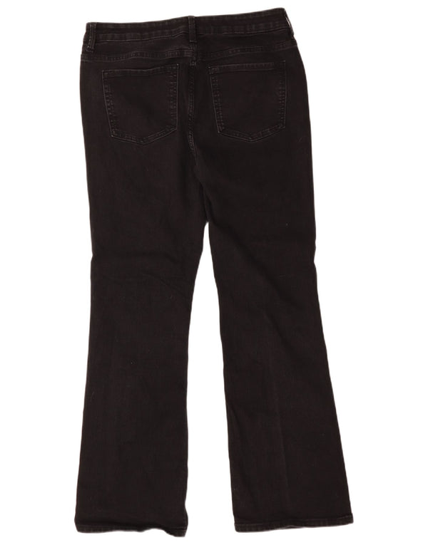 Marks & Spencer Womens Eva Bootcut Jeans UK 14 Large W34 L29 Black Cotton