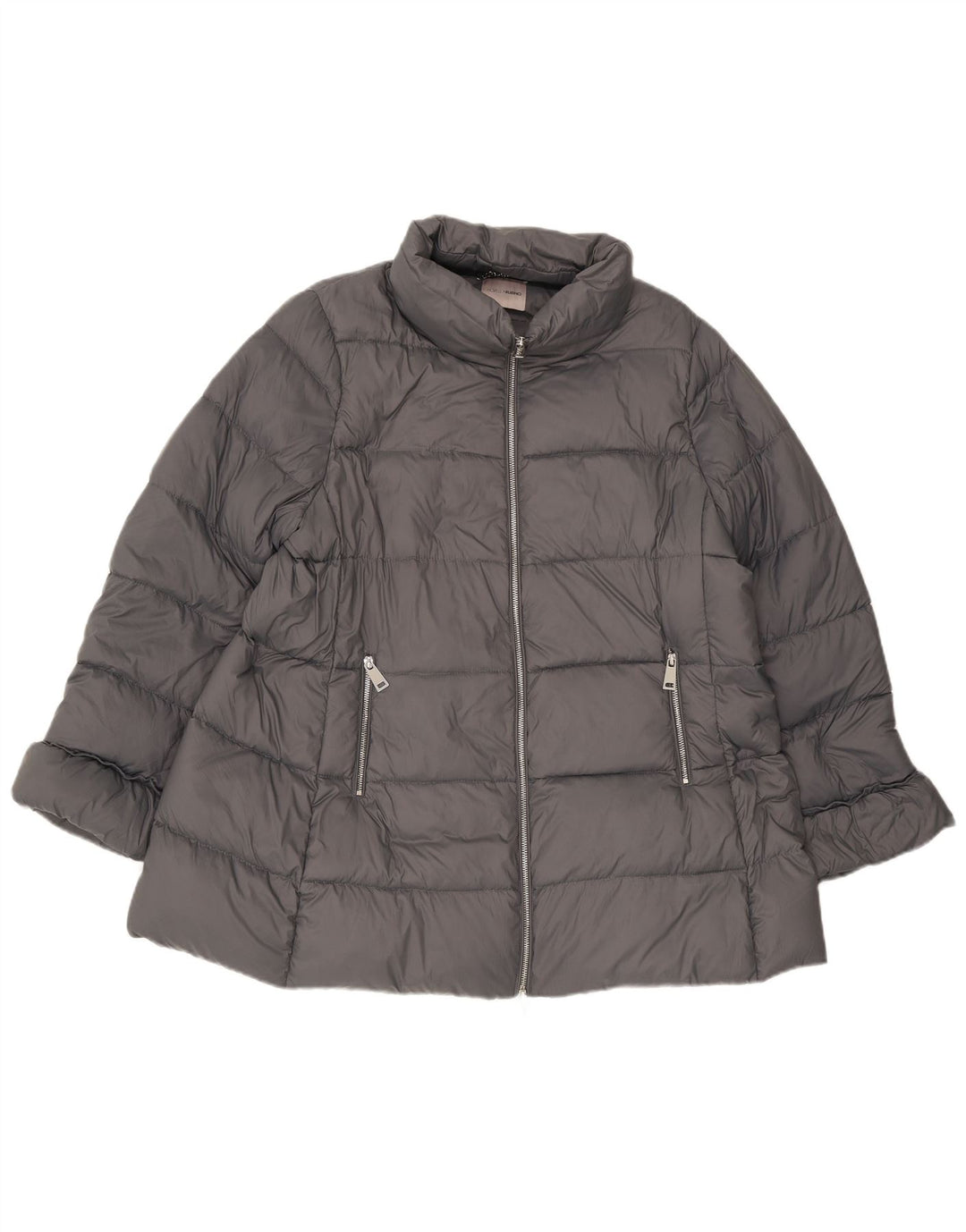 Fiorella Rubino ženska podstavljena jakna UK 18 XL sivi poliamid