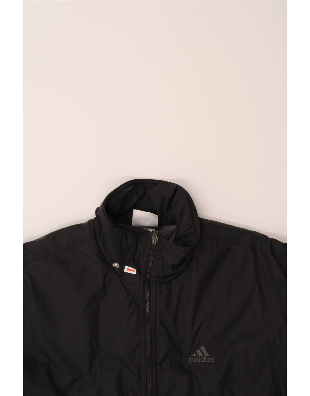 ADIDAS Mens Oversized Graphic Windbreaker Jacket UK 36/38 Small Black Vintage Adidas and Second-Hand Adidas from Messina Hembry 