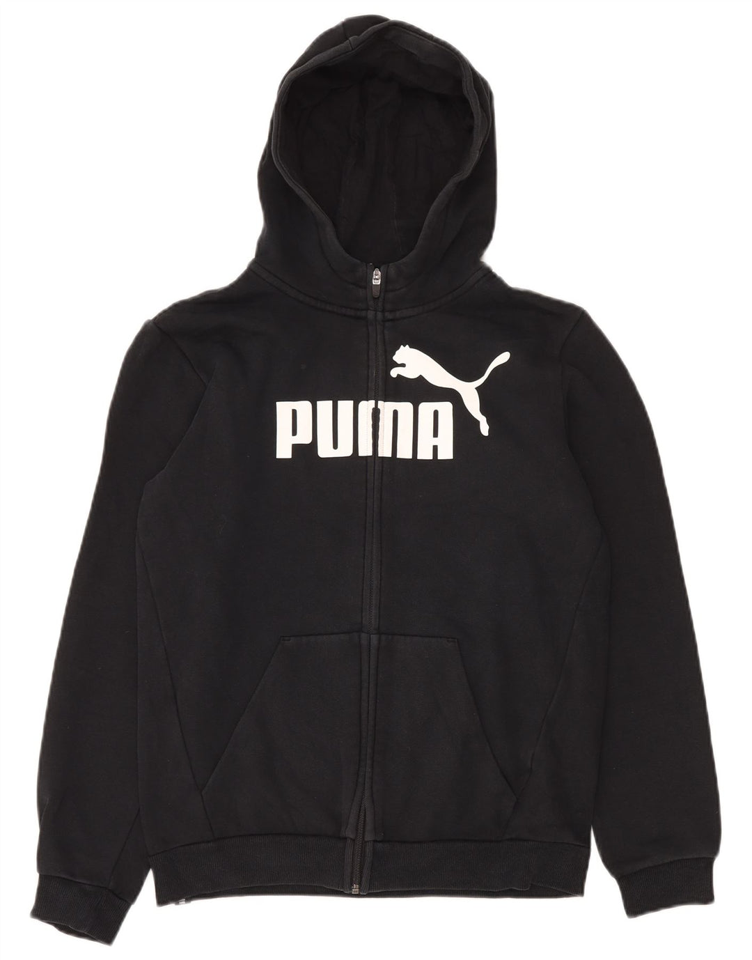 PUMA Boys Graphic Zip Hoodie pulover 15-16 Years Black Pamuk