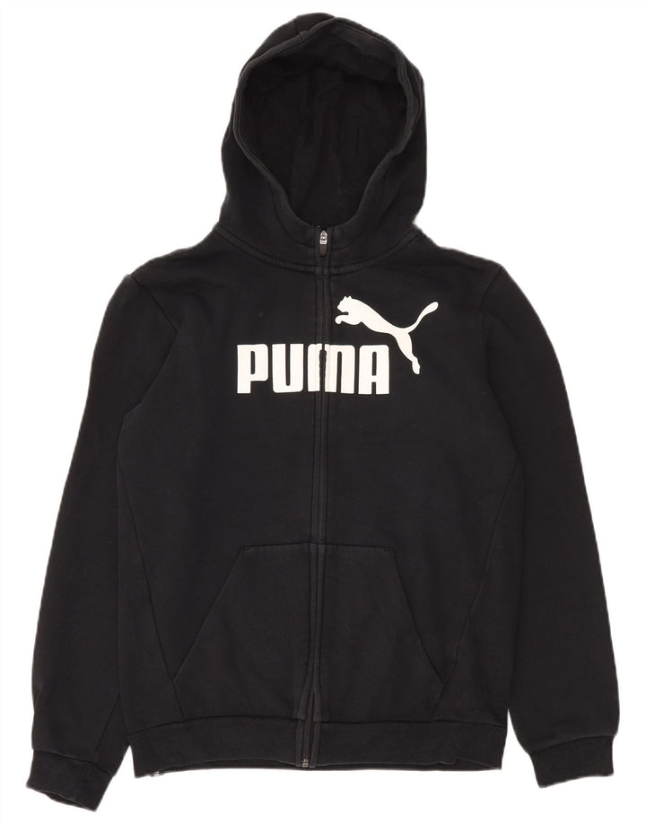 PUMA Boys Graphic Zip Hoodie pulover 15-16 Years Black Pamuk