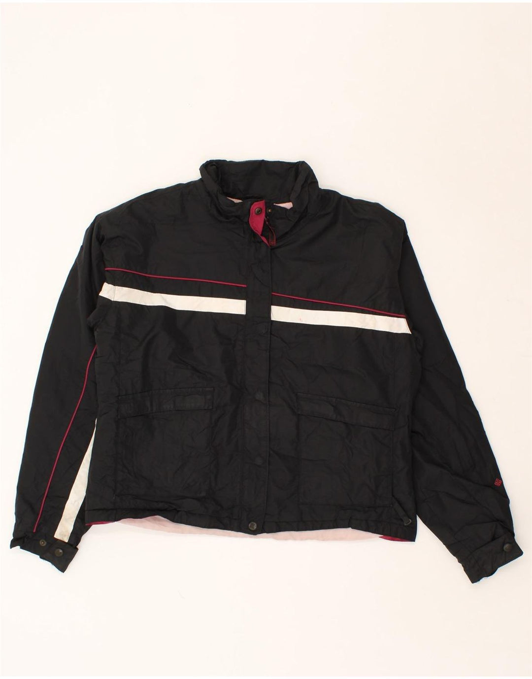 COLUMBIA Womens Windbreaker Jacket UK 18 XL Black Nylon Vintage Columbia and Second-Hand Columbia from Messina Hembry 