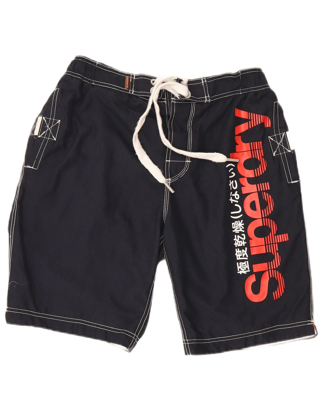 Superdry muške kratke hlače za kupanje Graphic Regular, veliki tamnoplavi poliester