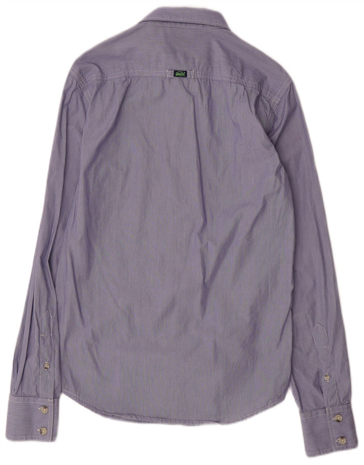 SUPERDRY muška košulja, pamuk s malim plavim prugama