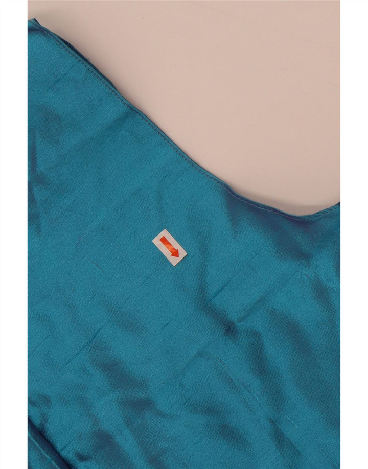 Gai Mattiolo Ženska skraćena bluza bez rukava IT 44 Srednje plava svila