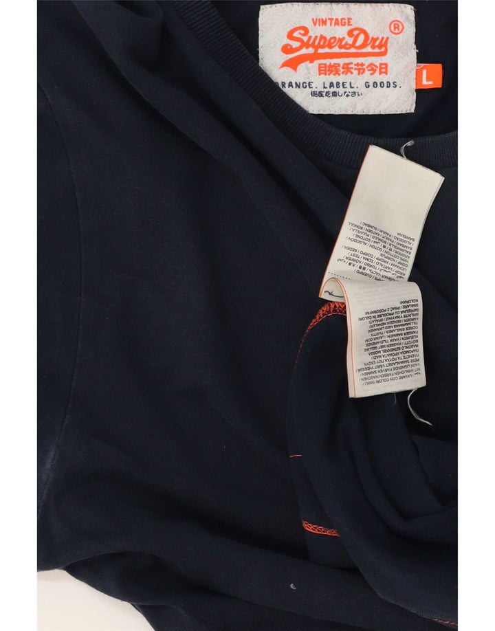 Superdry muška majica kratkih rukava, veliki tamnoplavi pamuk