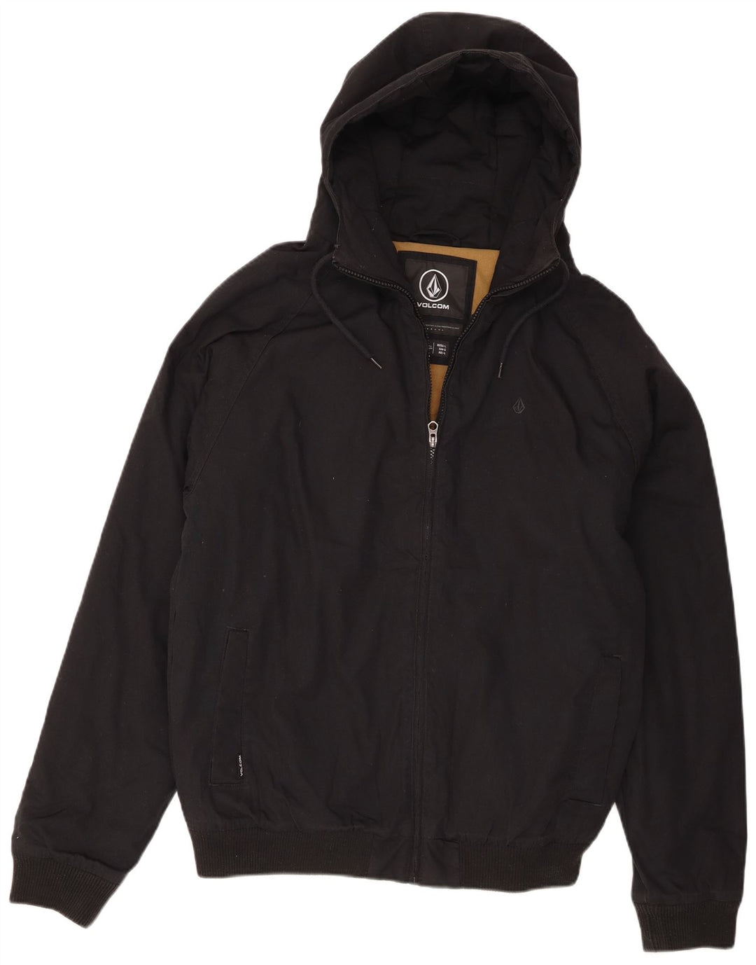 Volcom muška bomber jakna s kapuljačom UK 40 veliki crni poliester