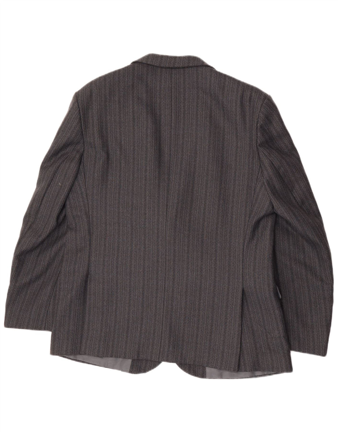 Vintage muški sako sa 2 gumba UK 44 2XL sivi prugasti terilenski