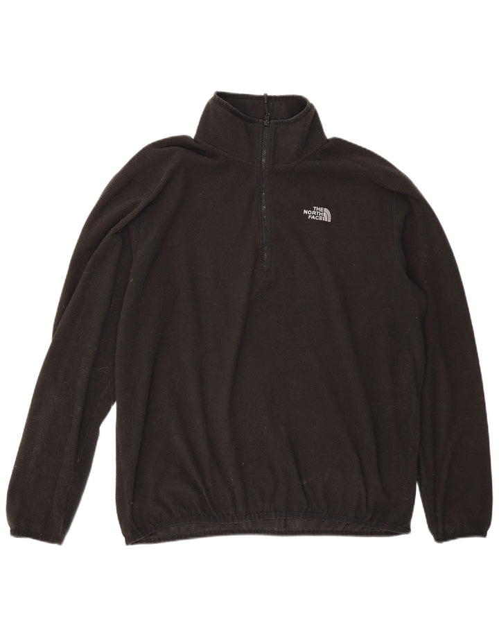 The North Face muški džemper od flisa s patentnim izrezom, veliki crni poliester