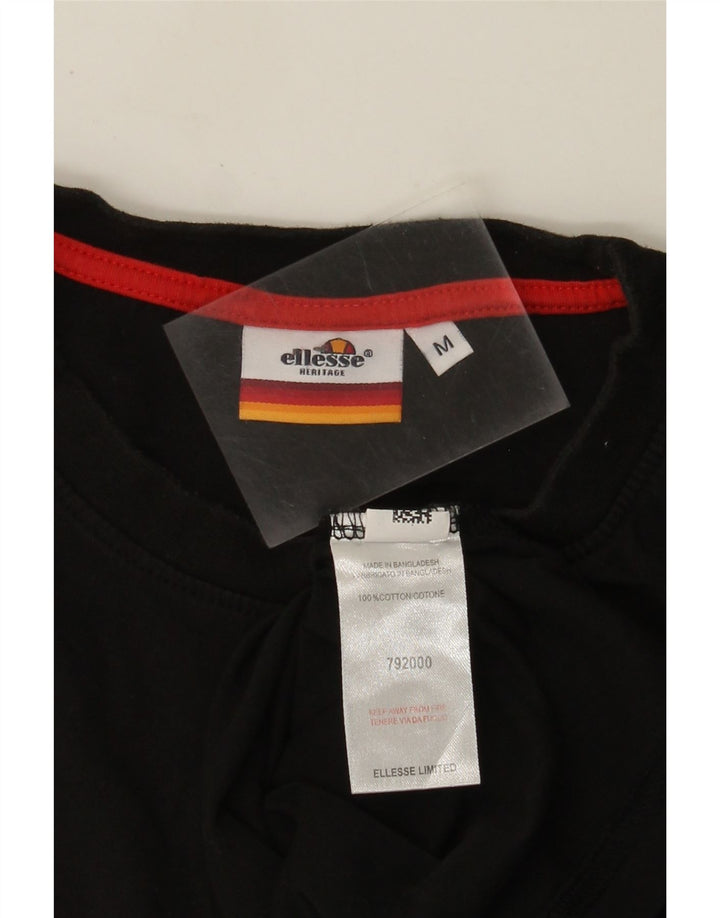 Muška majica kratkih rukava Ellesse Graphic T-Shirt Srednji crni pamuk