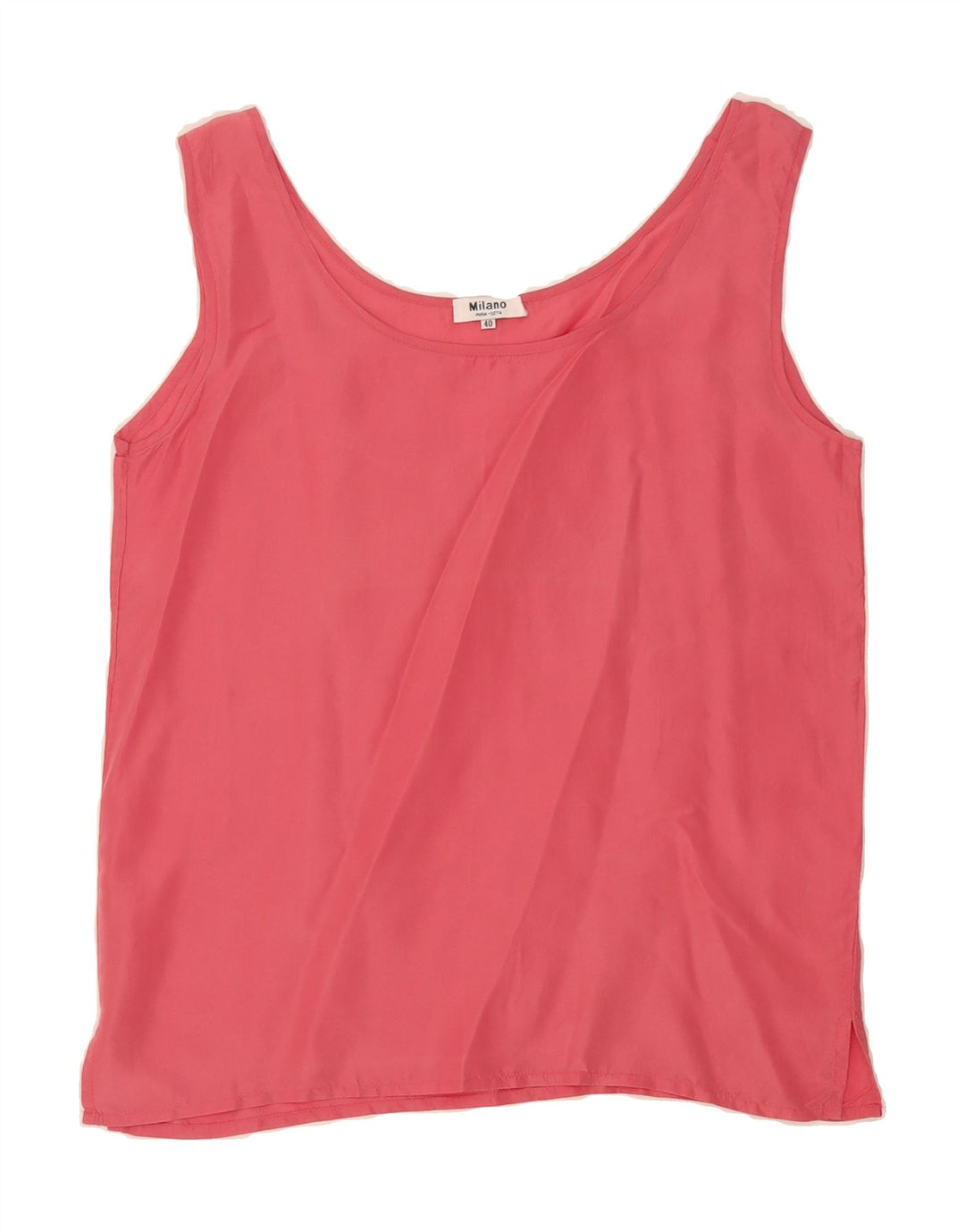 MILANO Womens Sleeveless Blouse Top IT 40 Small Pink Silk Vintage milano and Second-Hand milano from Messina Hembry 