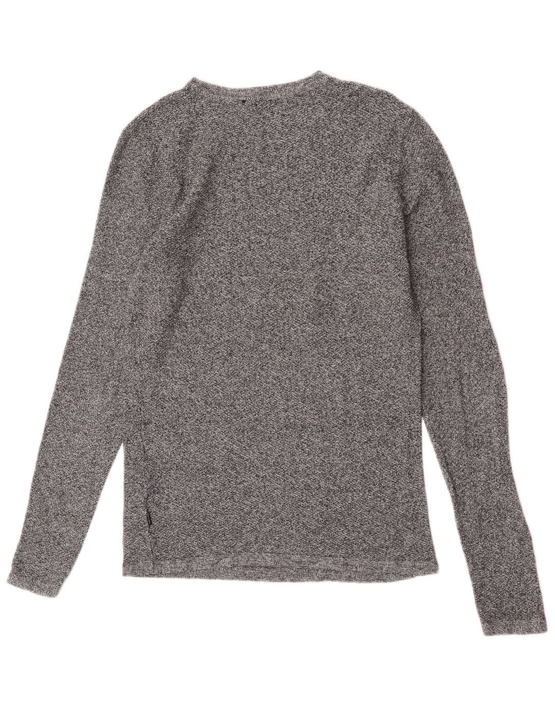 Jack & Jones muška majica dugih rukava, srednje sivi flekasti pamuk