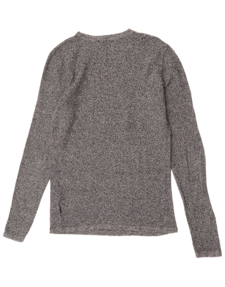 Jack & Jones muška majica dugih rukava, srednje sivi flekasti pamuk
