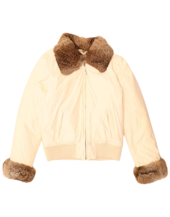 Woolrich ženska podstavljena jakna UK 10 Mala bež pamuk