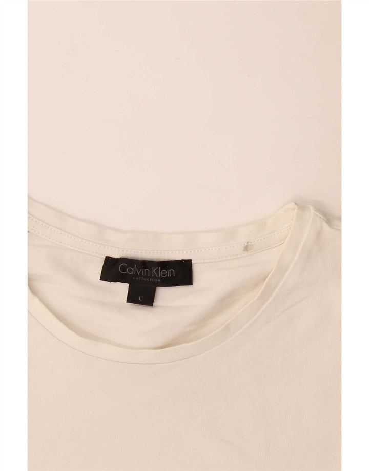 Velika bijela ženska majica s grafičkim motivima Calvin Klein