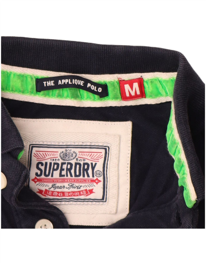Superdry muška ragbi polo majica dugih rukava s grafičkim motivima srednje tamnoplavi pamuk